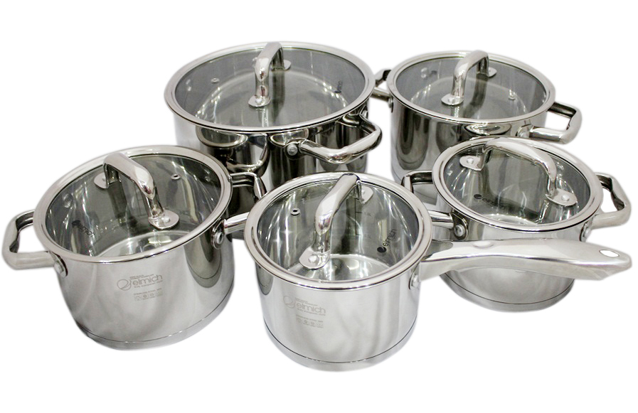 Bộ nồi 5 đáy 10 món cao cấp Đức