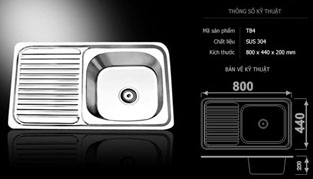 Chậu rửa bát Picenza TB 4