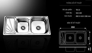 Chậu rửa bát Picenza TB 15