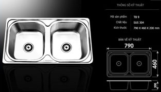 Chậu rửa bát Picenza TB 9